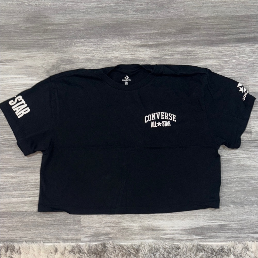 Converse All Star Black Crop Top